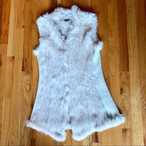 Fur Vest Genuine Real 100% Rabbit Fur